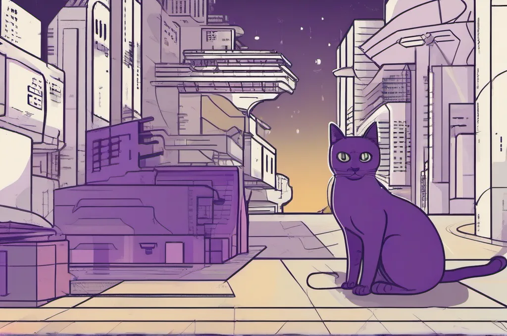 Recurring editorial scenes feature cats with clearly visible mechanical or cybernetic parts investigating AI-agent audit setups: tracing an agent's actions, examining evaluation results, or inspecting safety controls. Use crisp, atmospheric digital illustration with lime highlights and restrained purple haze against dark settings; keep subjects and props legible, and do not depict fake software screenshots, brand lettering, or logos.: Top 5 Agent Observability Platforms for Tracing LLM Tool Calls